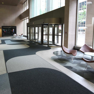 receiving area with mat